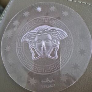 ​Versace Medusa Head "Dream Catcher" Ornament - Pink Etched Glass - Great Deal!